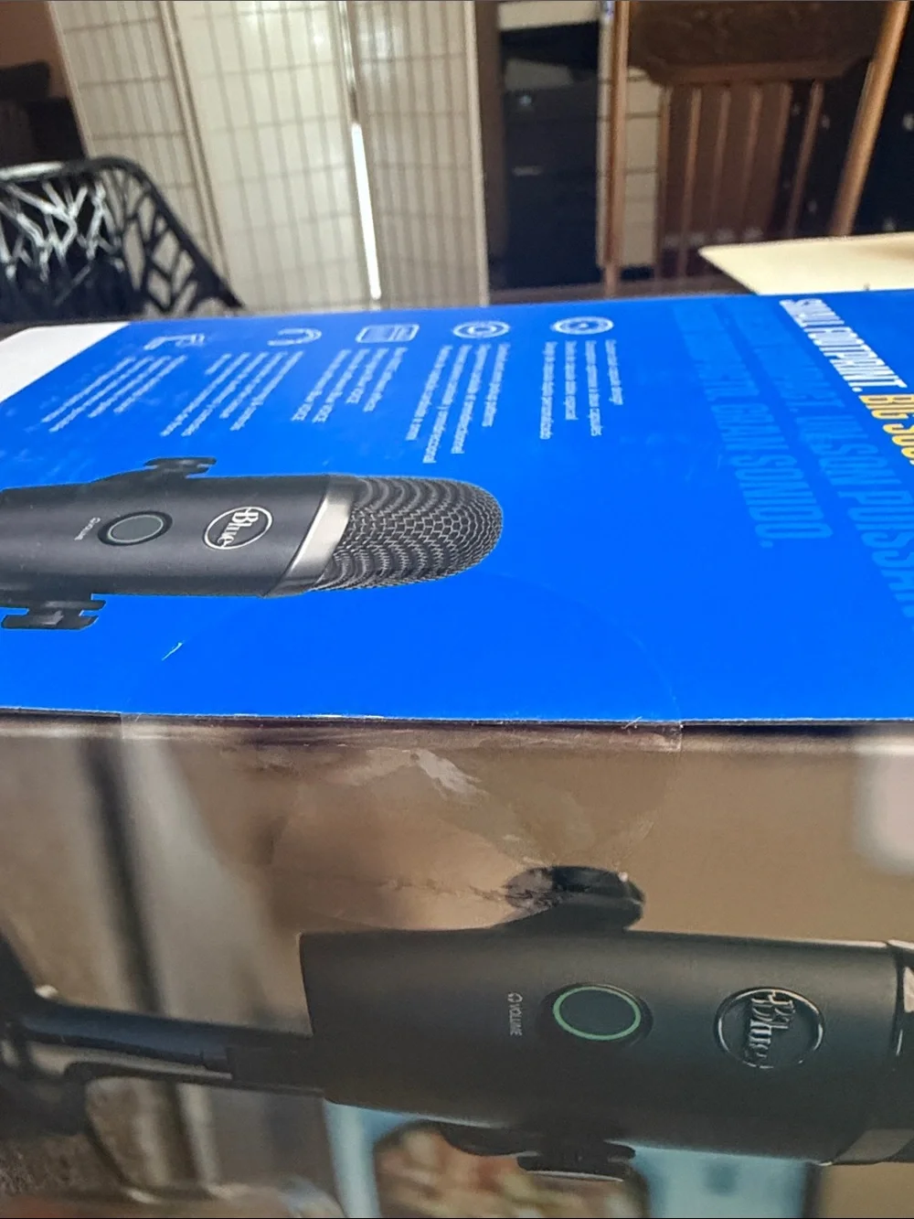 Logitech Blue Yeti Nano USB Microphone — Black with Blue and Green Accents- NIB